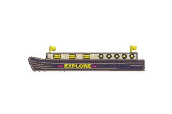 Canal Boat Embroidery for Seasonal Creations