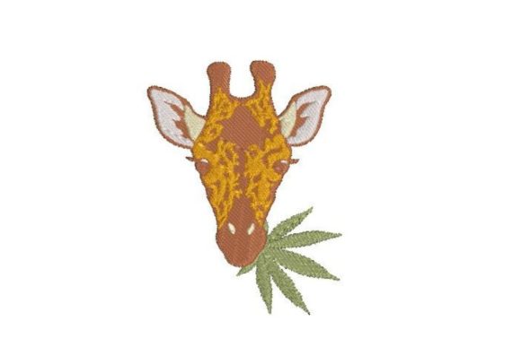Giraffe with Marijuana Leaf Embroidery Review