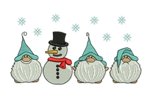 Gnomes with Snowman Embroidery Review