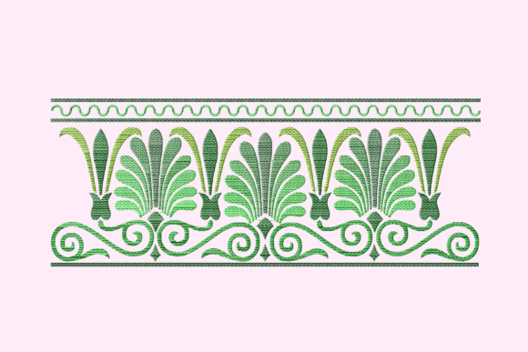 Green Arabesque Border Embroidery Review