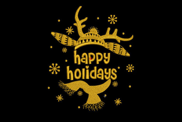 Happy Holidays Golden Embroidery Review