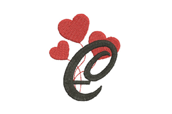 Heart Alphabet Letter C Review for Business Embroidery