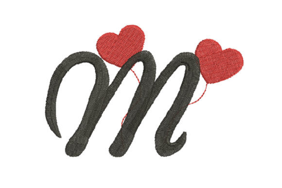Heart Alphabet Letter M Review for Seasonal Embroidery