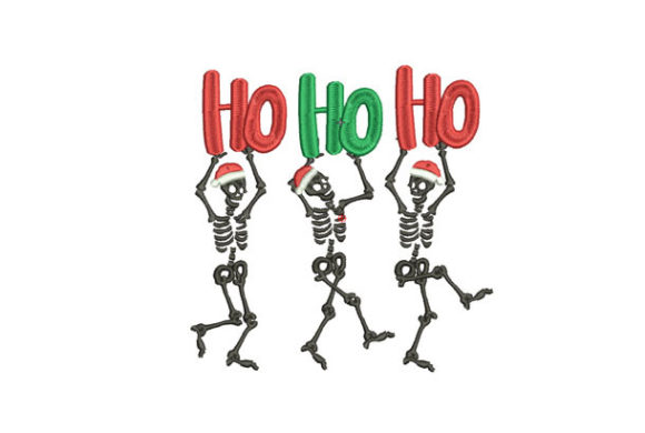 Ho Ho Ho Skeletons Embroidery Review