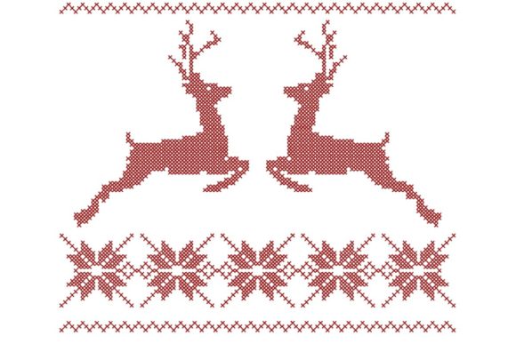 Scandinavian Christmas Reindeer Review for Embroidery Sellers