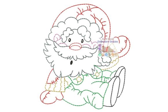Sitted Santa Multicolor Character Embroidery Review