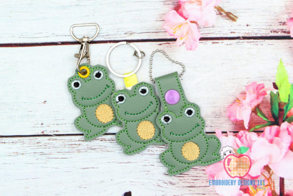 Sitting Cartoon Toad Keyfob Embroidery Review