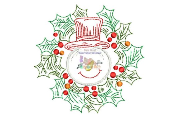 Snowman in Wreath Embroidery Review