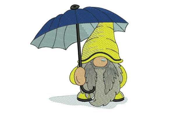 Umbrella Rain Gnome Embroidery Review